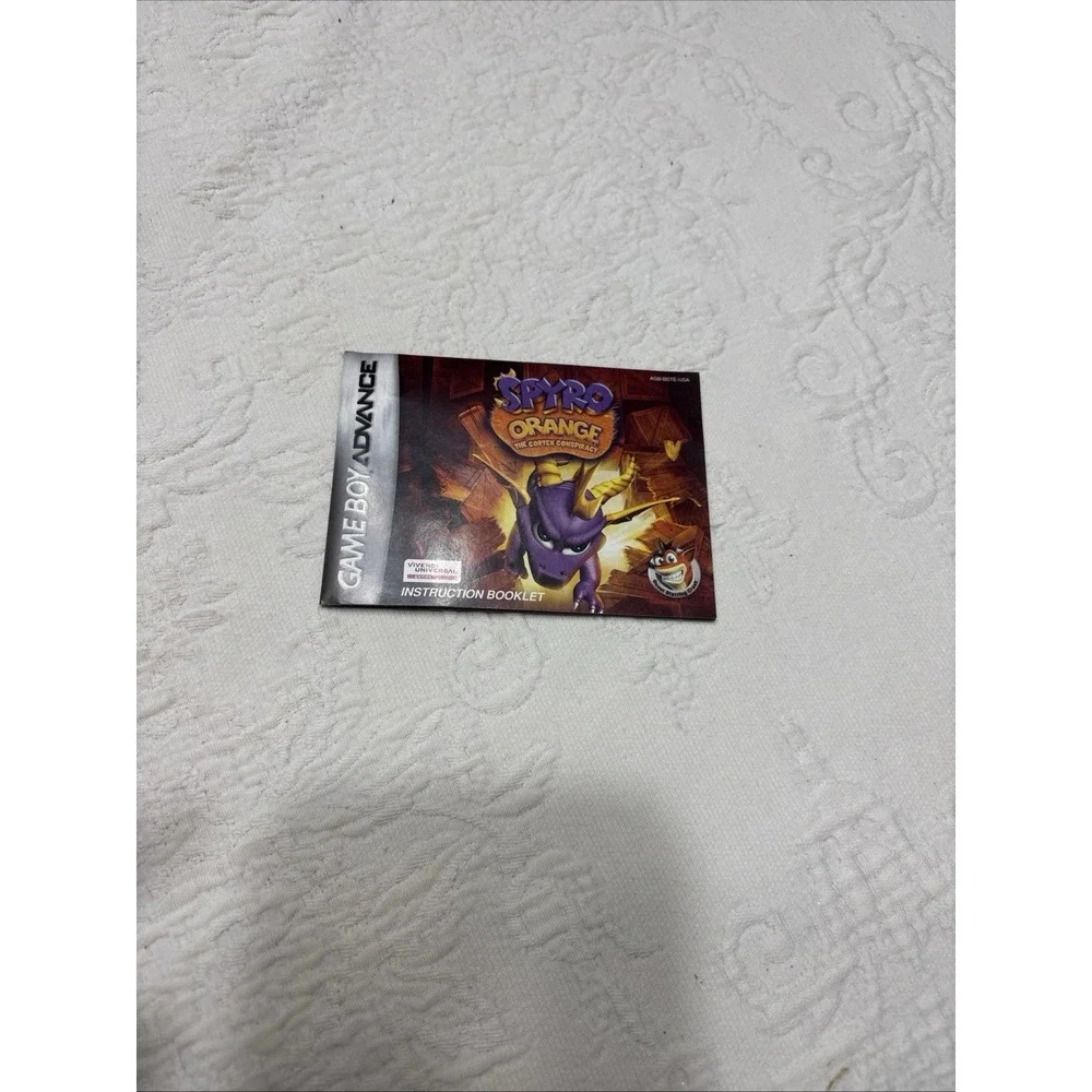 Spyro Orange The Cortex Conspiracy Game Boy Advance GBA Gameboy Manual